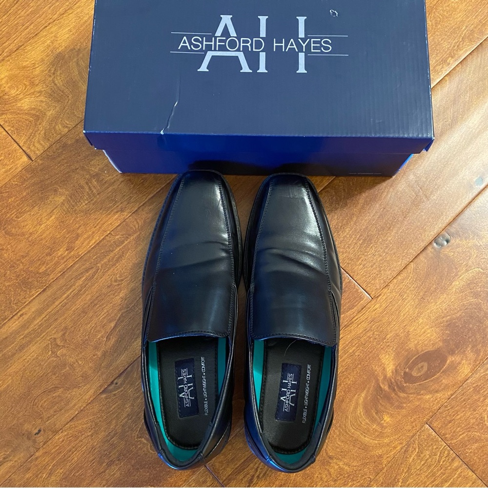 Ashford Hayes Men’s Slip - On Dress Shoes 9M Black